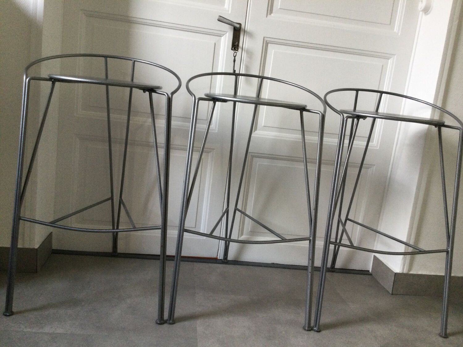 Stools model "lune d'argent" by Pascal Mourgue Fermob edition 1980