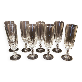 8 Luminarc champagne flutes