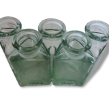 Lot of 5 triangular glass apothecary bottles