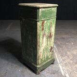 Old wooden dresser, aged green patina