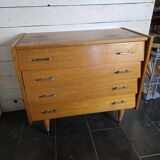 Vintage oak chest of drawers from the 60s