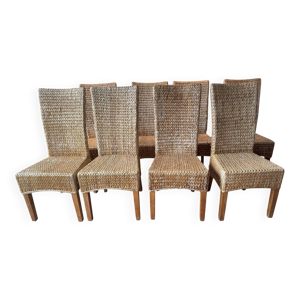 Chaises bois / jonc de - mer