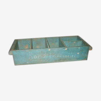 Box drawer blue wood