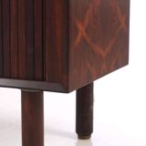 Scandinavian Rosewood Low Sideboard with Two Sliding Doors, 1960