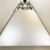 Silver industrial ceiling lamp, 1970s