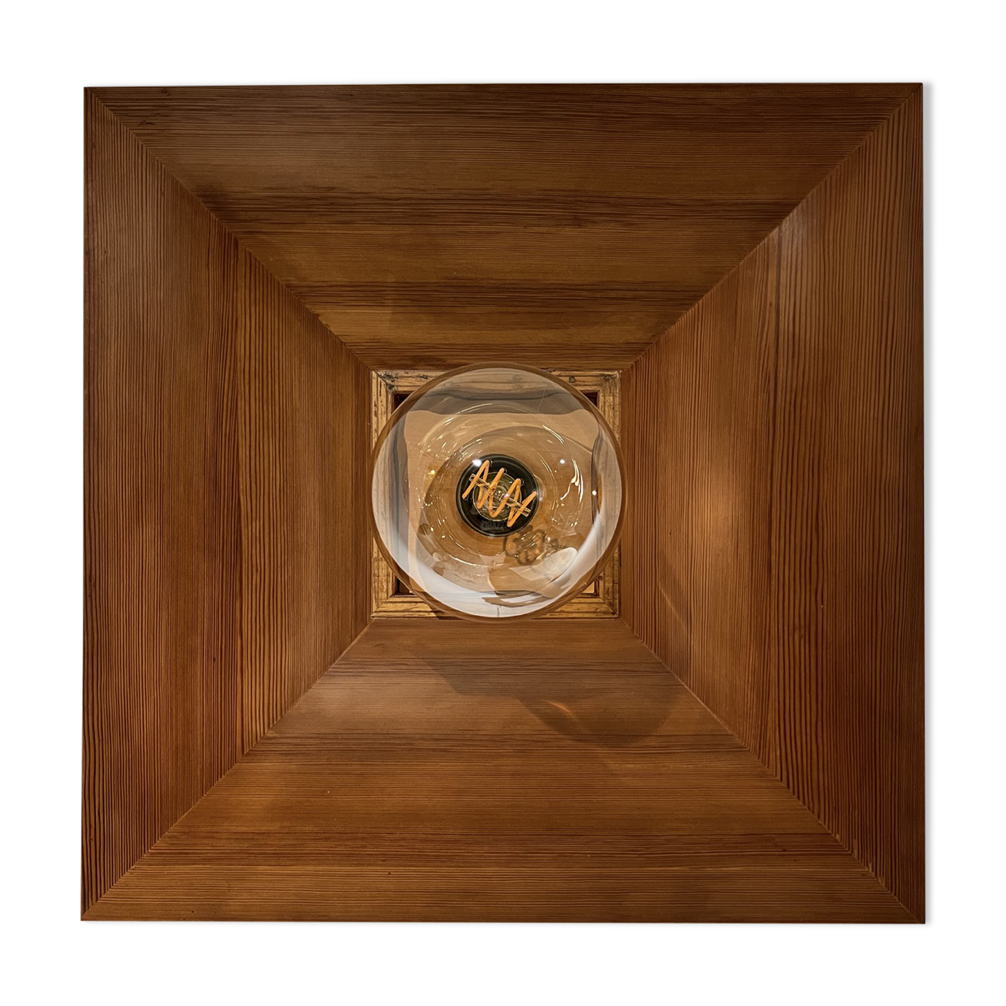 Zebra veneer wall lamp 70s / 80s