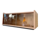 Pink glass wall bookcase, 1960