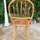 Series of 4 vintage rattan chairs.