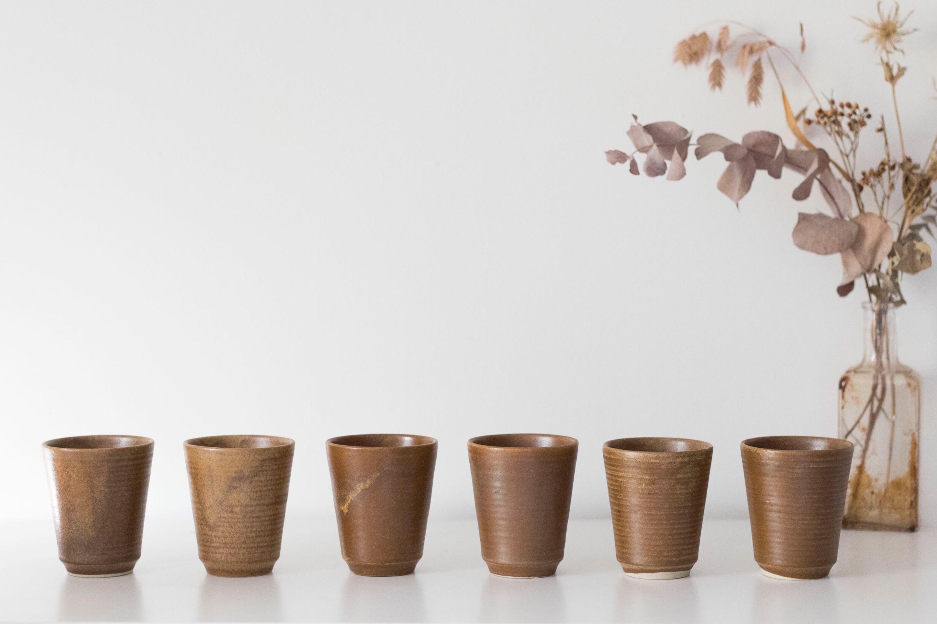 Lot de 6 verres en grès Digoin