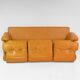 Vintage Coronado Brown Leather Large Sofa by Tobia Scarpa for C&B Italia