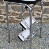 Walking stool feet formica white, 70s