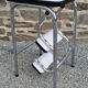 Walking stool feet formica white, 70s