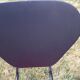2 ant chairs in black and red skaï feet in black metal