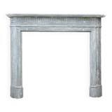 Half-moon Louis XVI Style Fireplace In Turquin Blue Marble Circa 1900