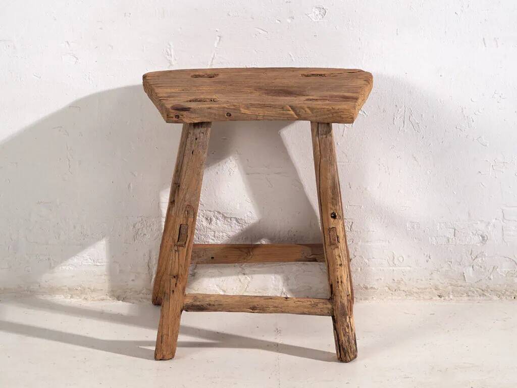 Tabouret ancien de style primitif (c.1900) #5