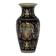 Gien earthenware vase on XX century blue background