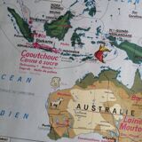 MDI school map: SOUTH AMERICA - OCEANIA fauna vegetation.