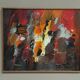 Original Swedish Oil on Panel – “Composition” by Kulo Green (1913–1972) – Signed – Vintage & Framed