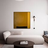 Abstract yellow-ochre canvas 80x80cm