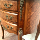 Louis XV style half-moon chest of drawers in marquetrya bottom of cubes XX century