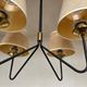 Modernist pendant lamp 1950 in the taste of Jean Royère tube and brass