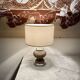Stone lamp, fabric cable, cotton shade