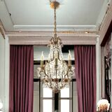 Vintage Crystal Rose Chandelier