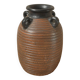 Vase with handles in vintage ceramic handmade pottery tribal ethnic decoration