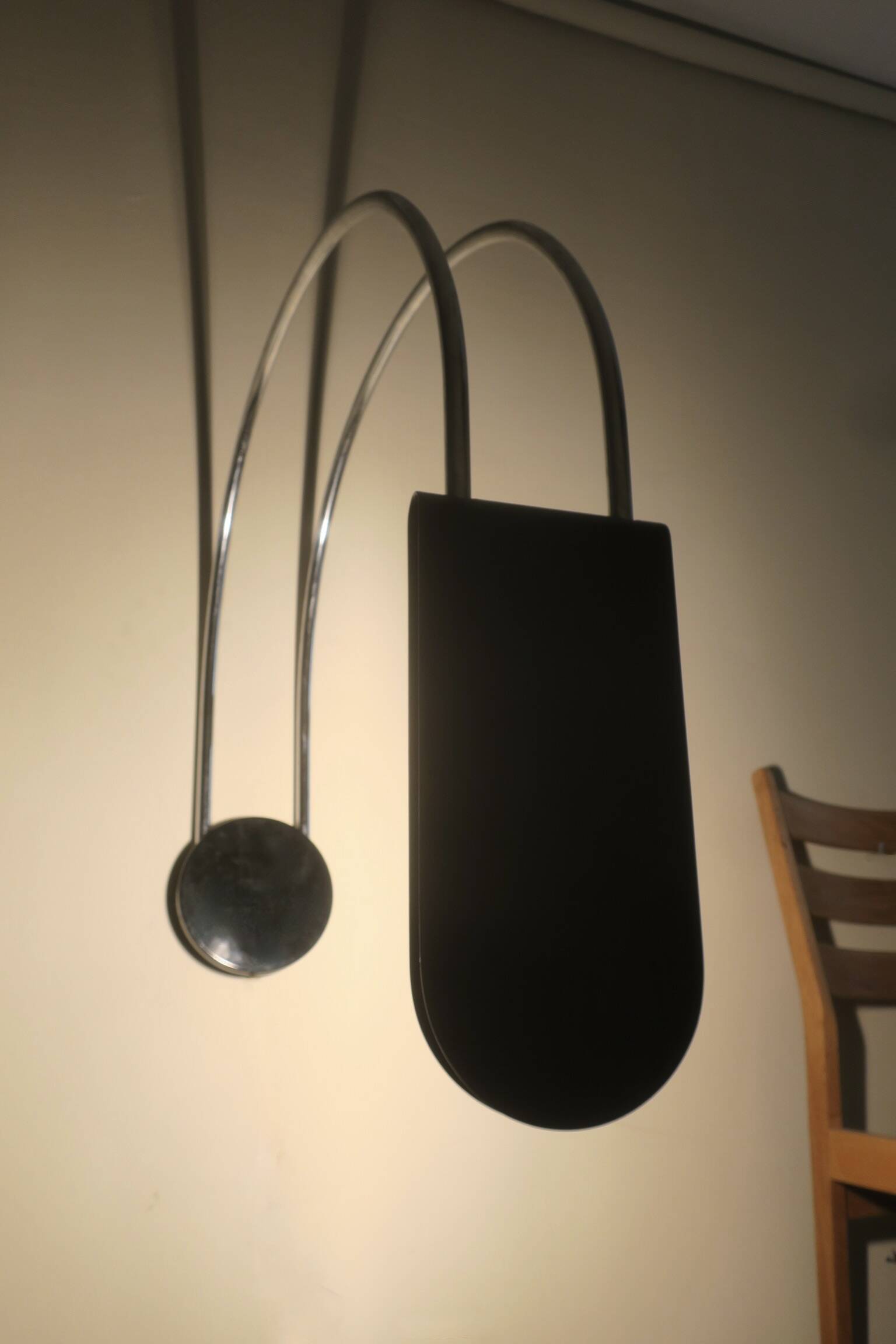 Mid century arc ceiling or wall light by Bruno Gecchelin, Italy 1970s