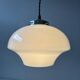 Pair of antique opaline pendant lights 24 cm vintage