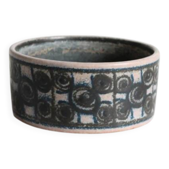 Vintage pottery with geometric patterns