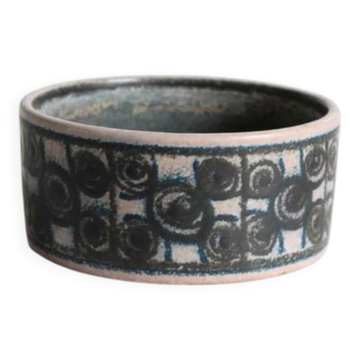 Vintage pottery with geometric patterns