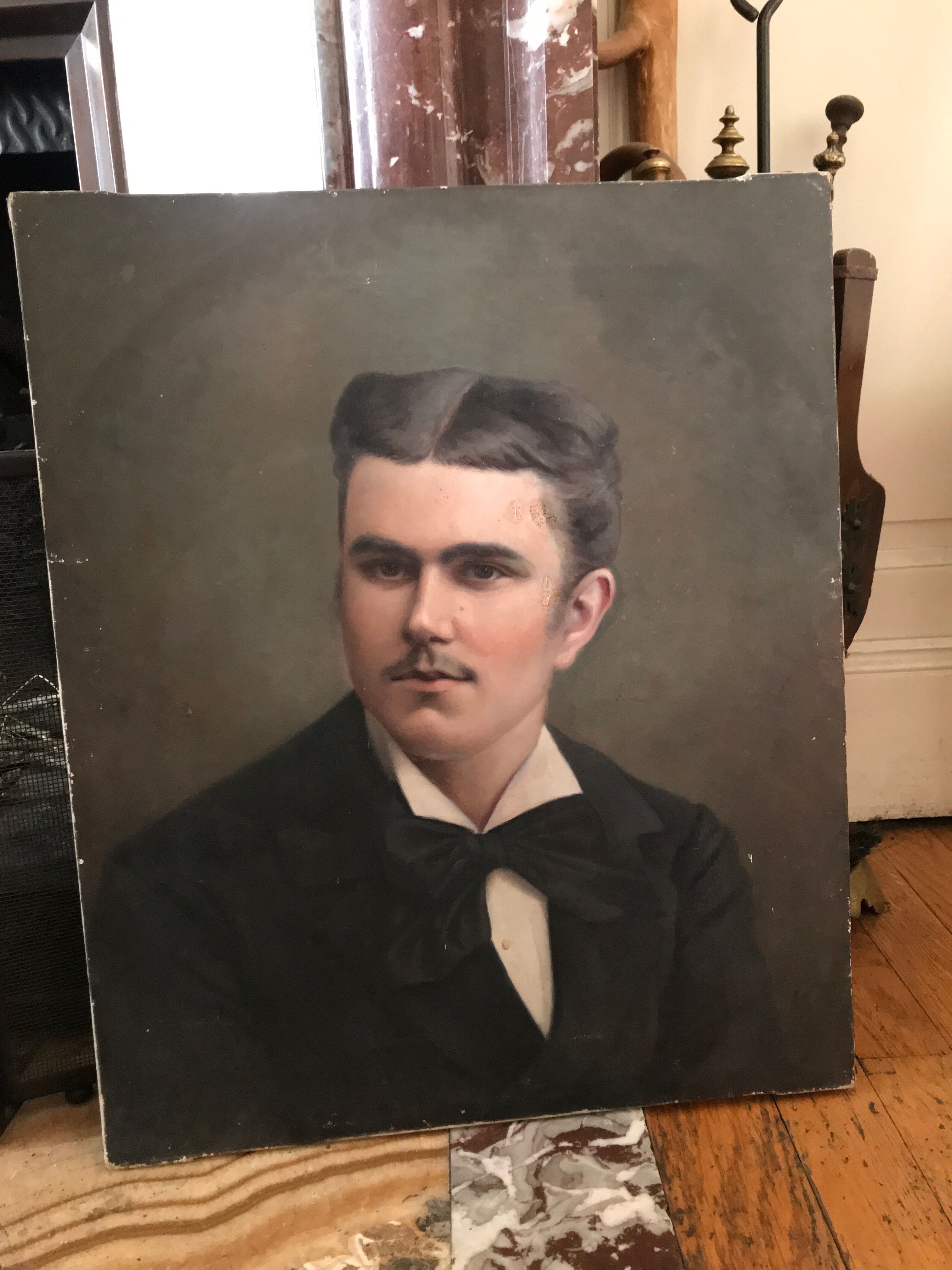 Portrait of a man oil on canvas 19th