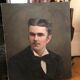 Portrait d’homme huile sur toile 19e