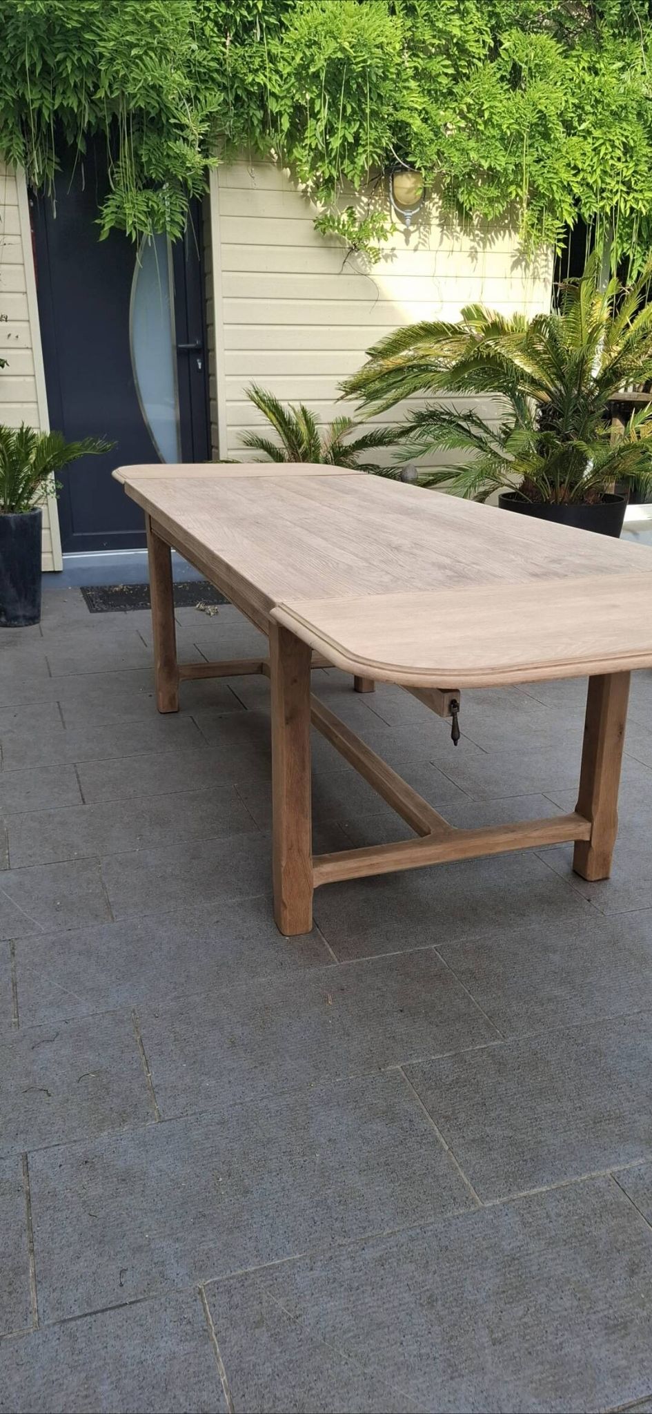 Renovated farmhouse table with extensions