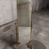 Psyche mirror in vintage gilded bronze