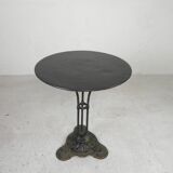 Art Deco bistro table, garden table on cast iron base