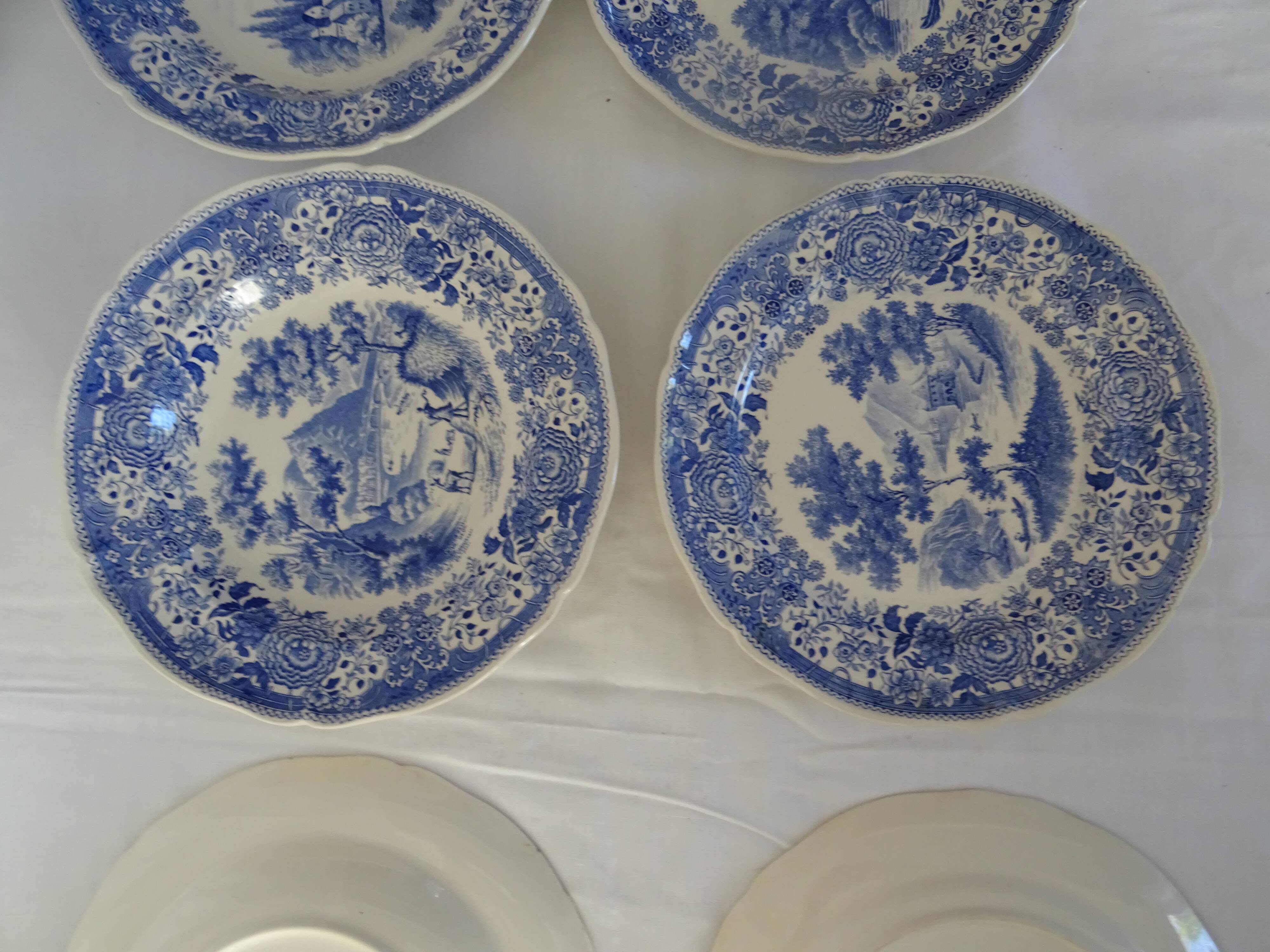 6 old faience plates 434 112 villeroy boch burgenland blue