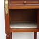 Mahogany bedside, marble incarnate of turquin, late nineteenth century