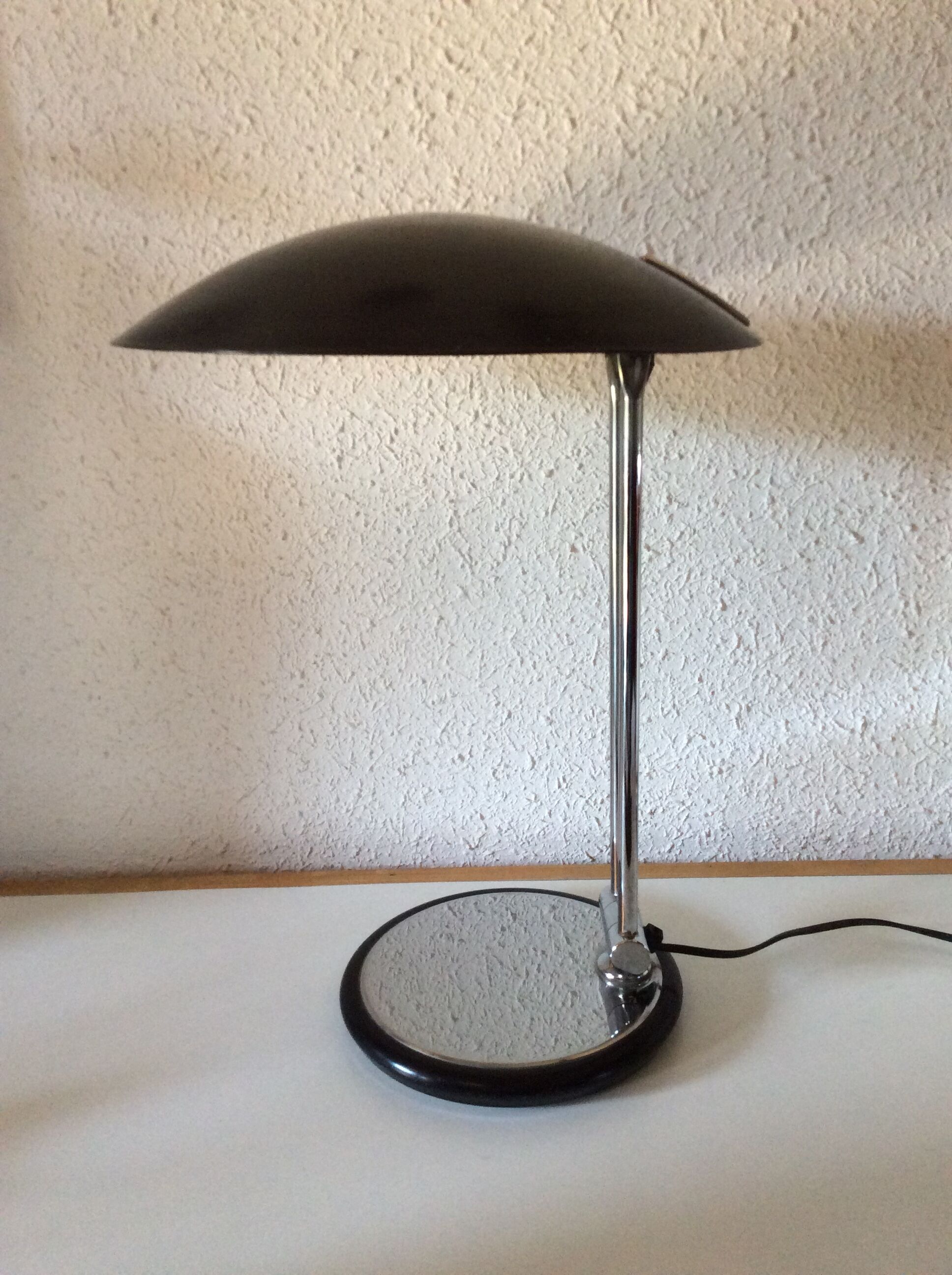 Black vintage Aluminor lamp