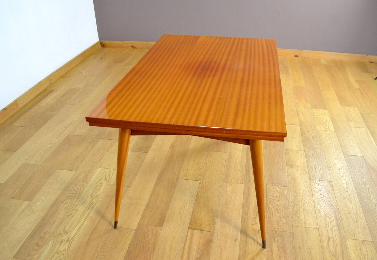 Vintage Mahogany Table French Work 1960