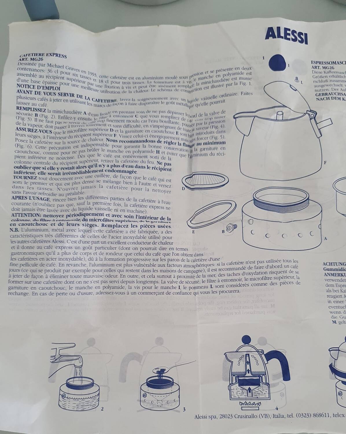 Pelicano coffee maker from Alessi by Michael Graves (1995)