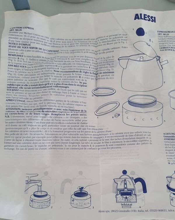 Cafetière Pelicano de la marque Alessi par Michael Graves (1995)