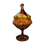 Large orange Bohemian crystal candy maker