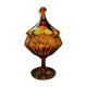 Large orange Bohemian crystal candy maker