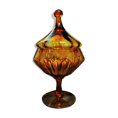 Large orange Bohemian crystal candy maker