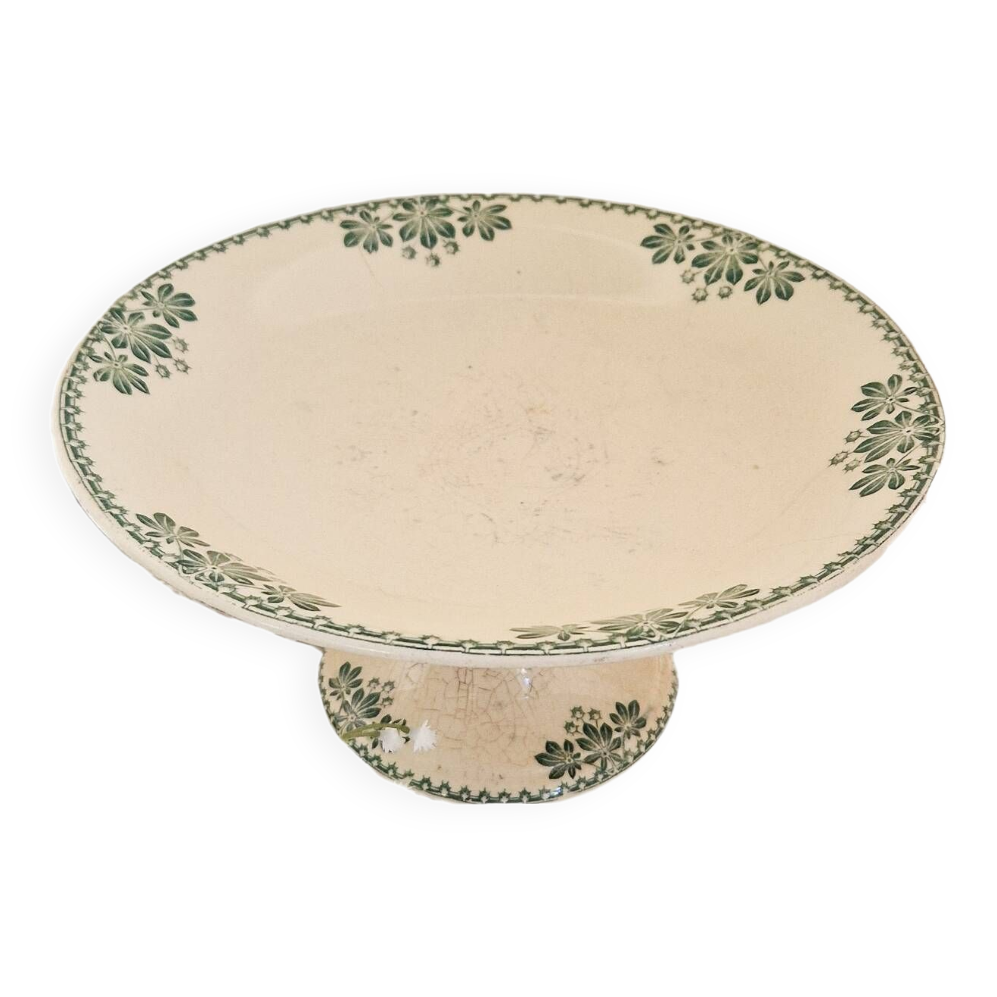 Vintage Terre de Fer compote bowl, Harlem model