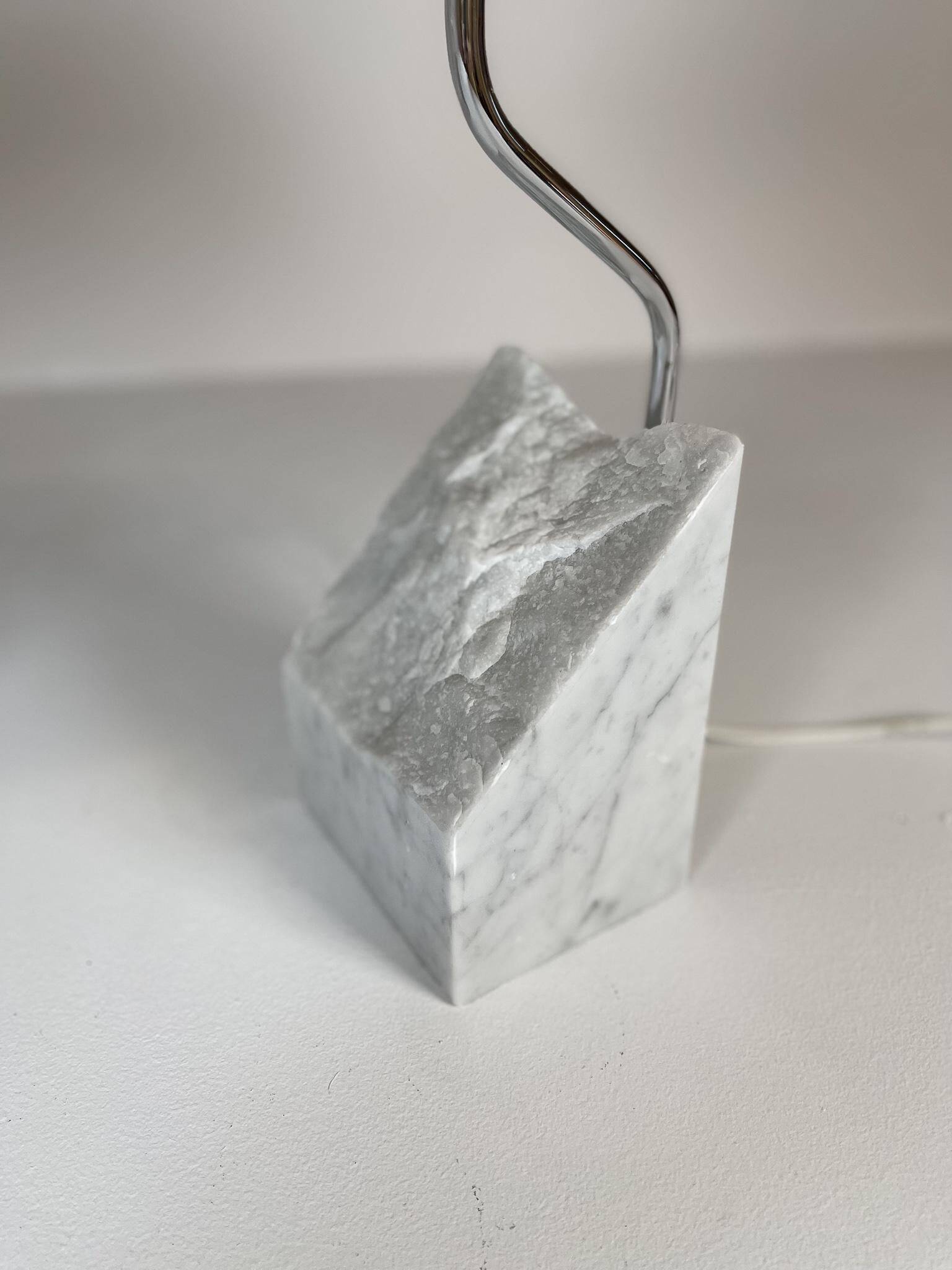 Paire de lampes de table en marbre et acier Bergboms du milieu du siècle, années 1970, Suède
