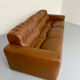 Ancien canapé en cuir camel 3 places design De Sede DS-40 vintage an70