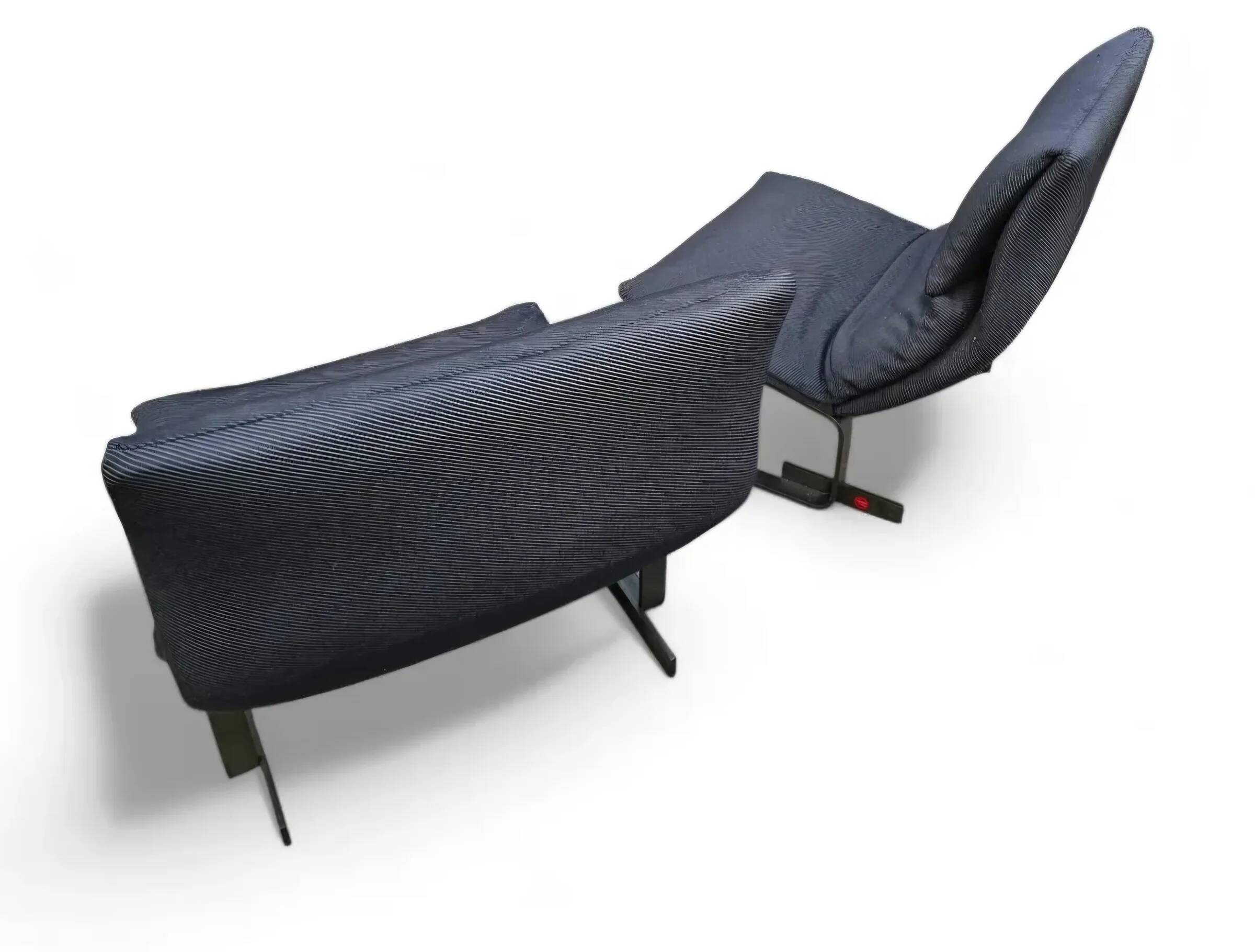 Chaises longues Onda Wave en design italien vintage par Giovanni Offredi / Saporiti des années 1980
